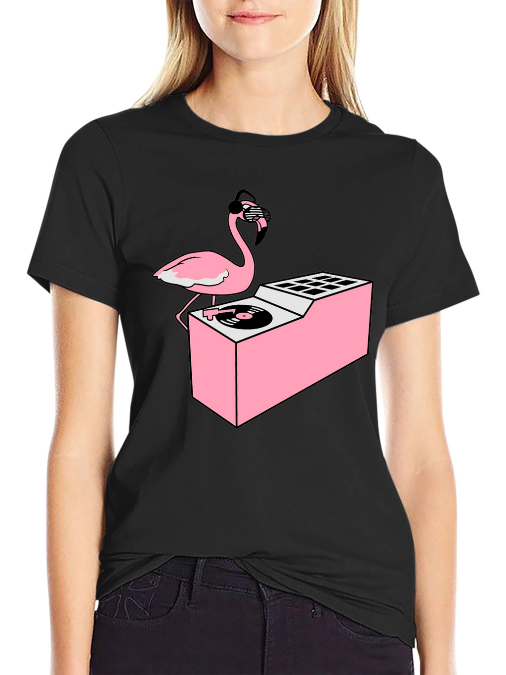 DJ Flamingo Graphic T-Shirt