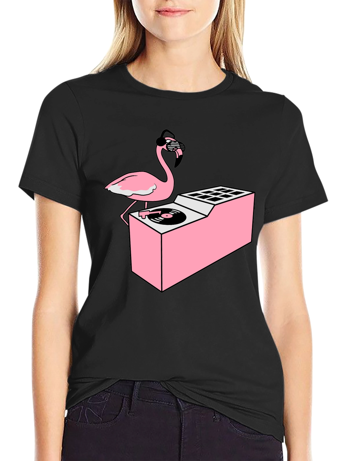 DJ Flamingo Graphic T-Shirt