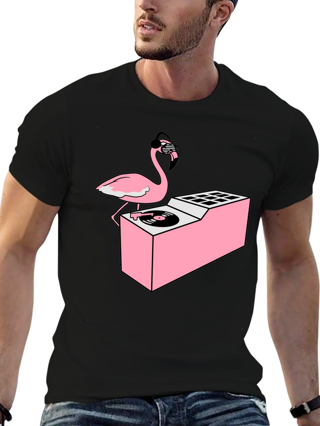 DJ Flamingo Graphic T-Shirt