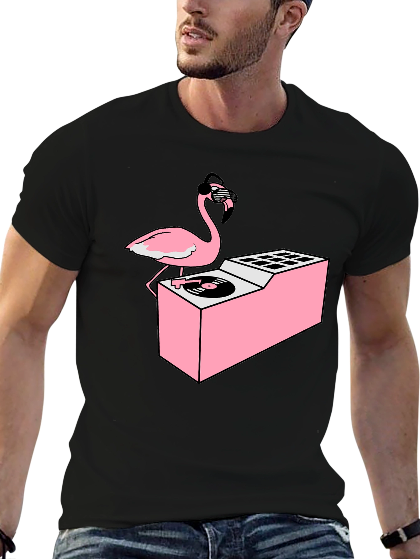 DJ Flamingo Graphic T-Shirt
