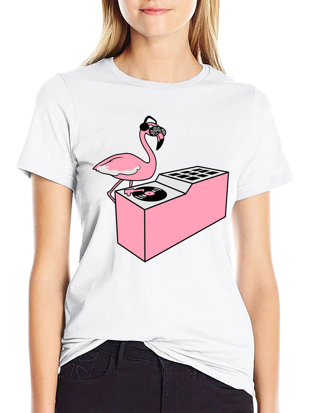 DJ Flamingo Graphic T-Shirt