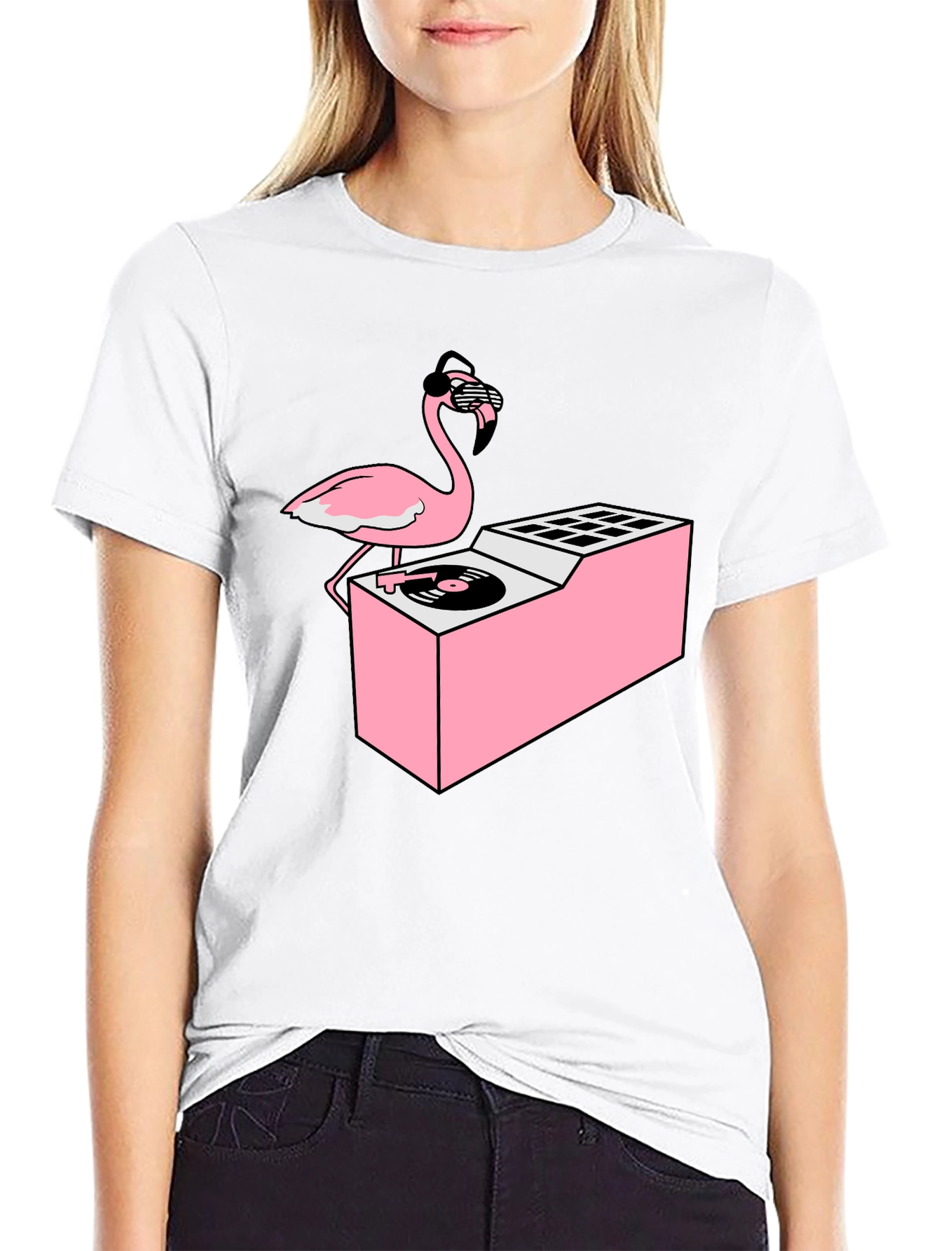 DJ Flamingo Graphic T-Shirt