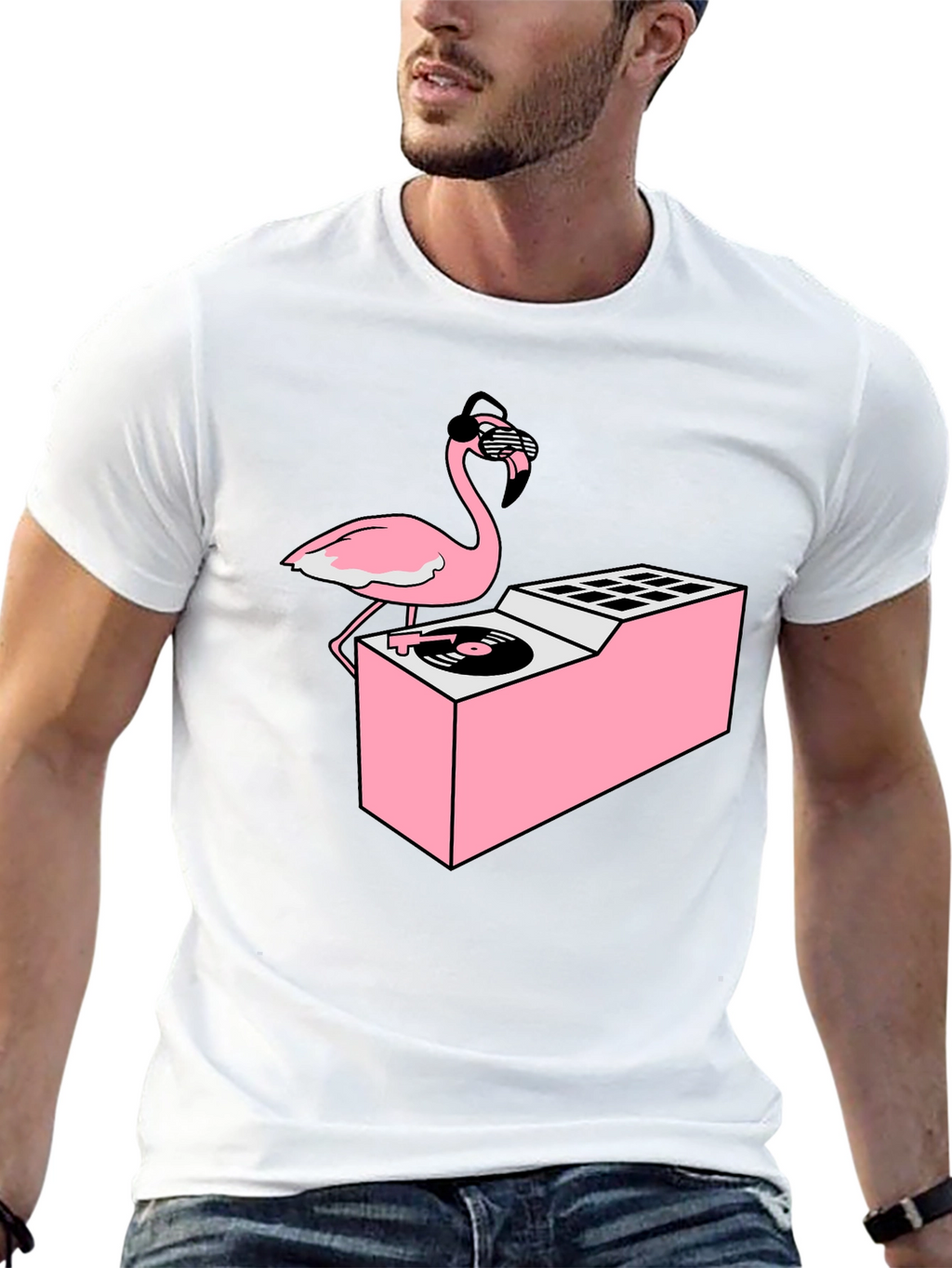 DJ Flamingo Graphic T-Shirt