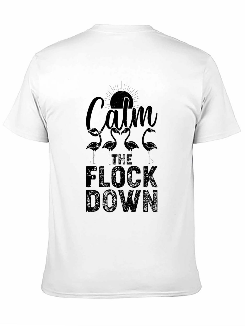 Calm the Flock Down Graphic Tee - Black
