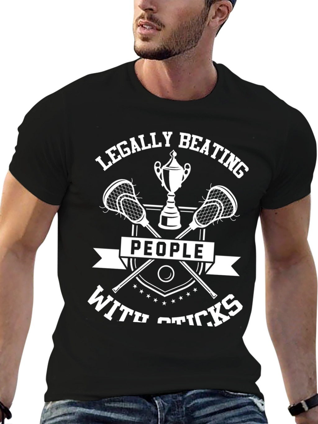 Legally Beating People With Sticks Graphic Tee