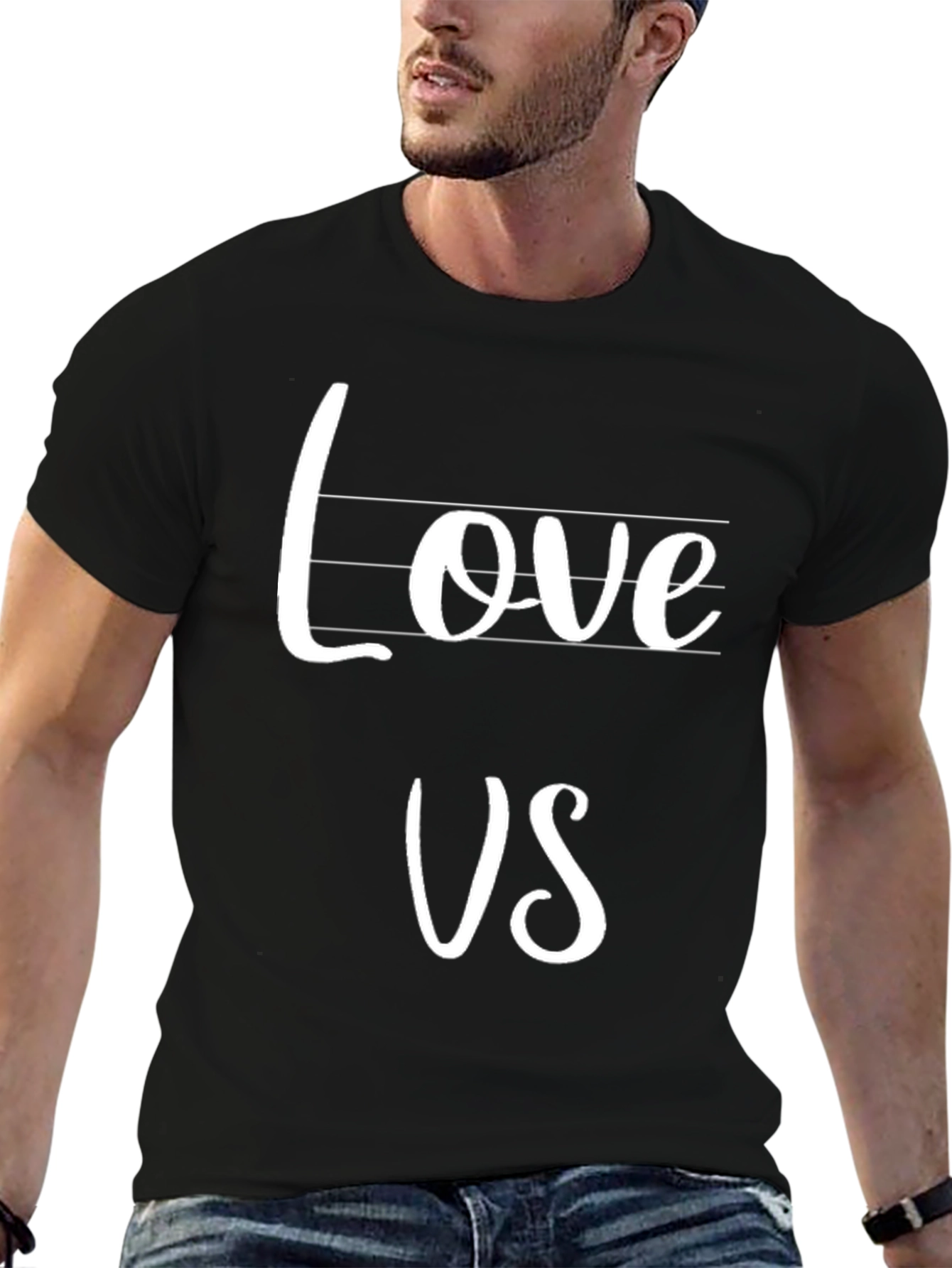 Love Us Graphic Black T-Shirt