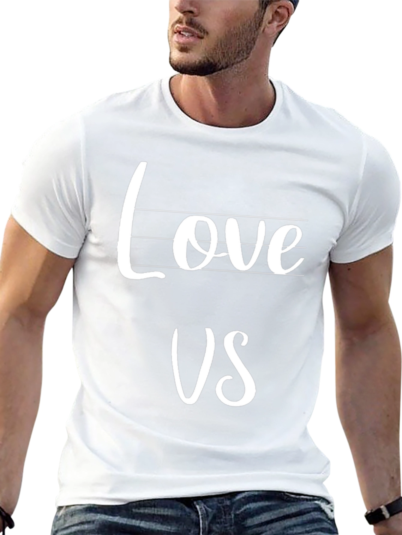 Love Us Graphic Black T-Shirt