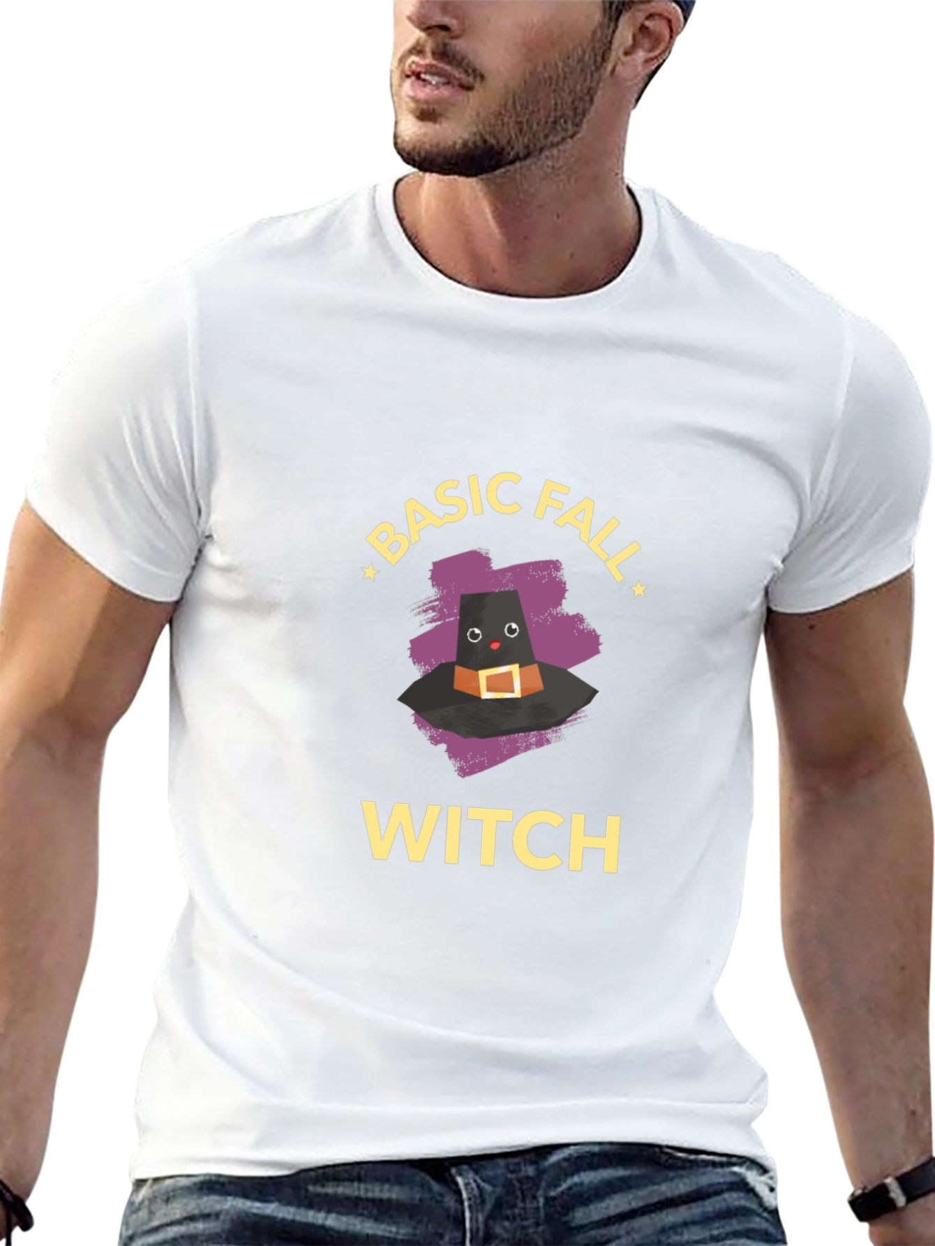 Basic Fall Witch T-Shirt - Cute Halloween Tee