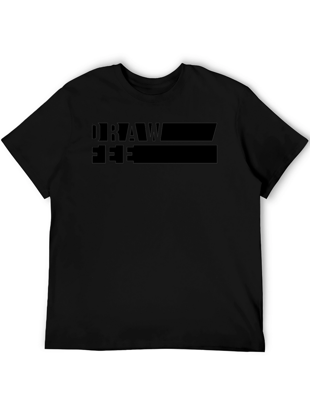 Draw Free T-Shirt Black Graphic Tee Comfort Fit
