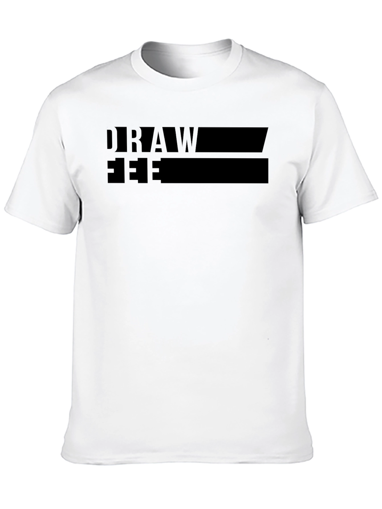 Draw Free T-Shirt Black Graphic Tee Comfort Fit