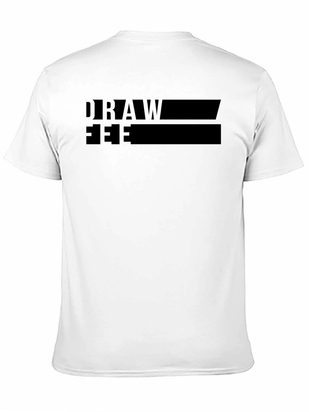Draw Free T-Shirt Black Graphic Tee Comfort Fit