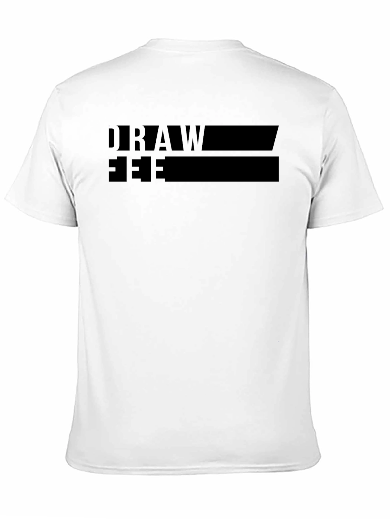 Draw Free T-Shirt Black Graphic Tee Comfort Fit