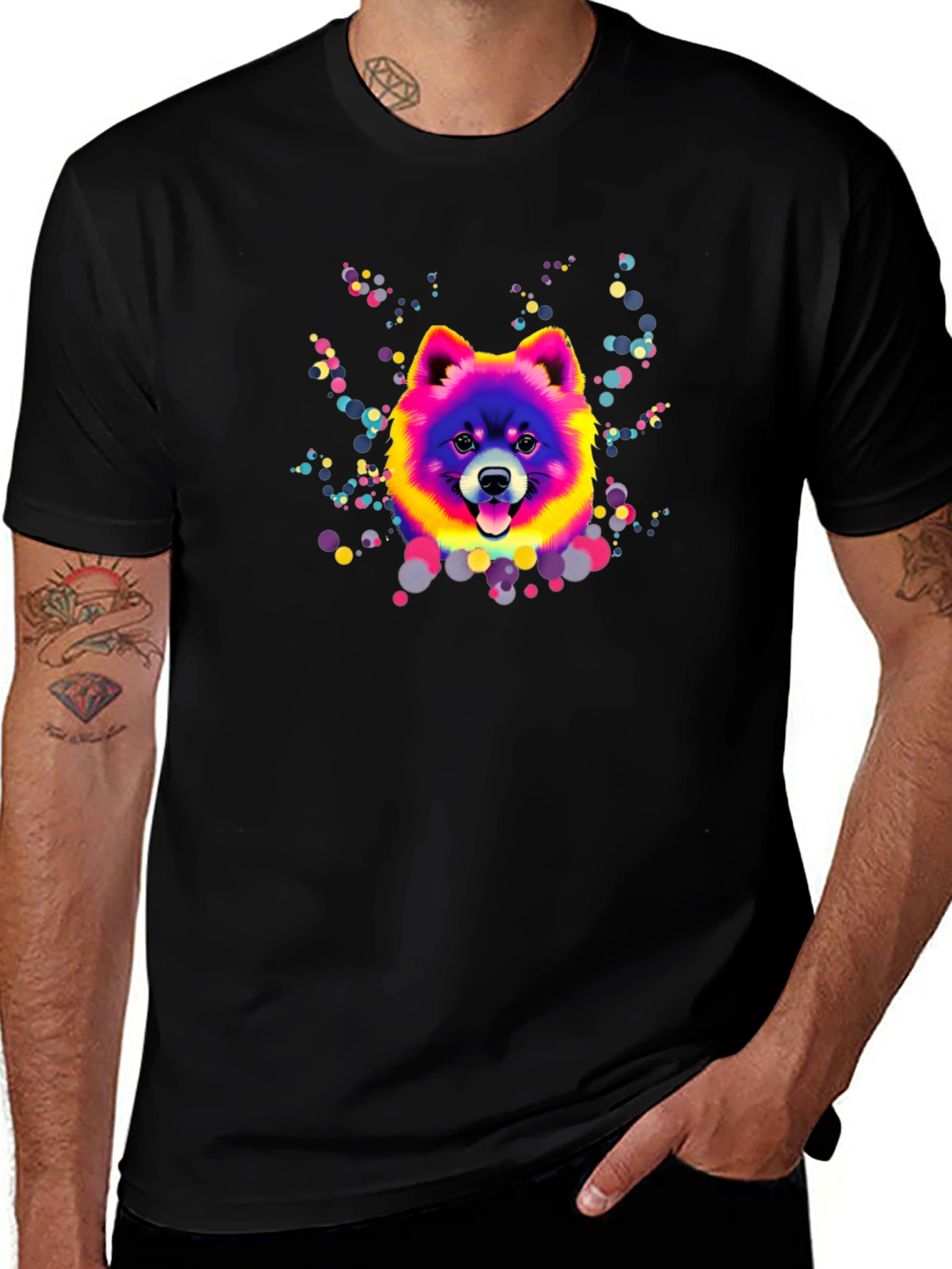 Color Splash Dog T-Shirt – Vibrant Dog Lover Graphic Tee