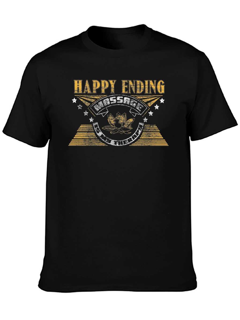 Happy Ending Massage Therapy Black T-Shirt