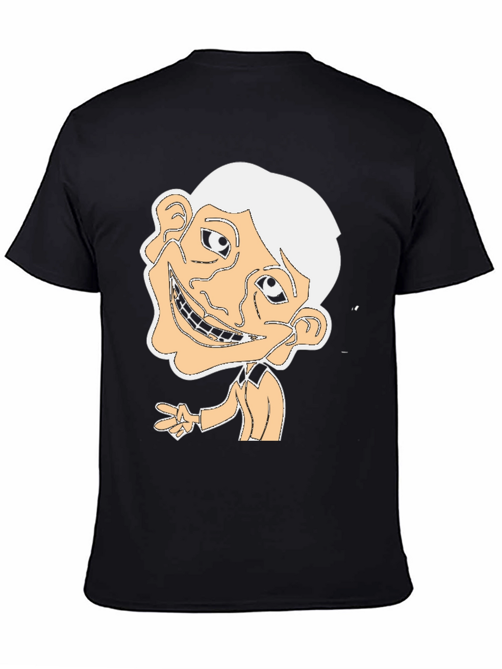 Troll Face Graphic Tee - Black Cotton Shirt