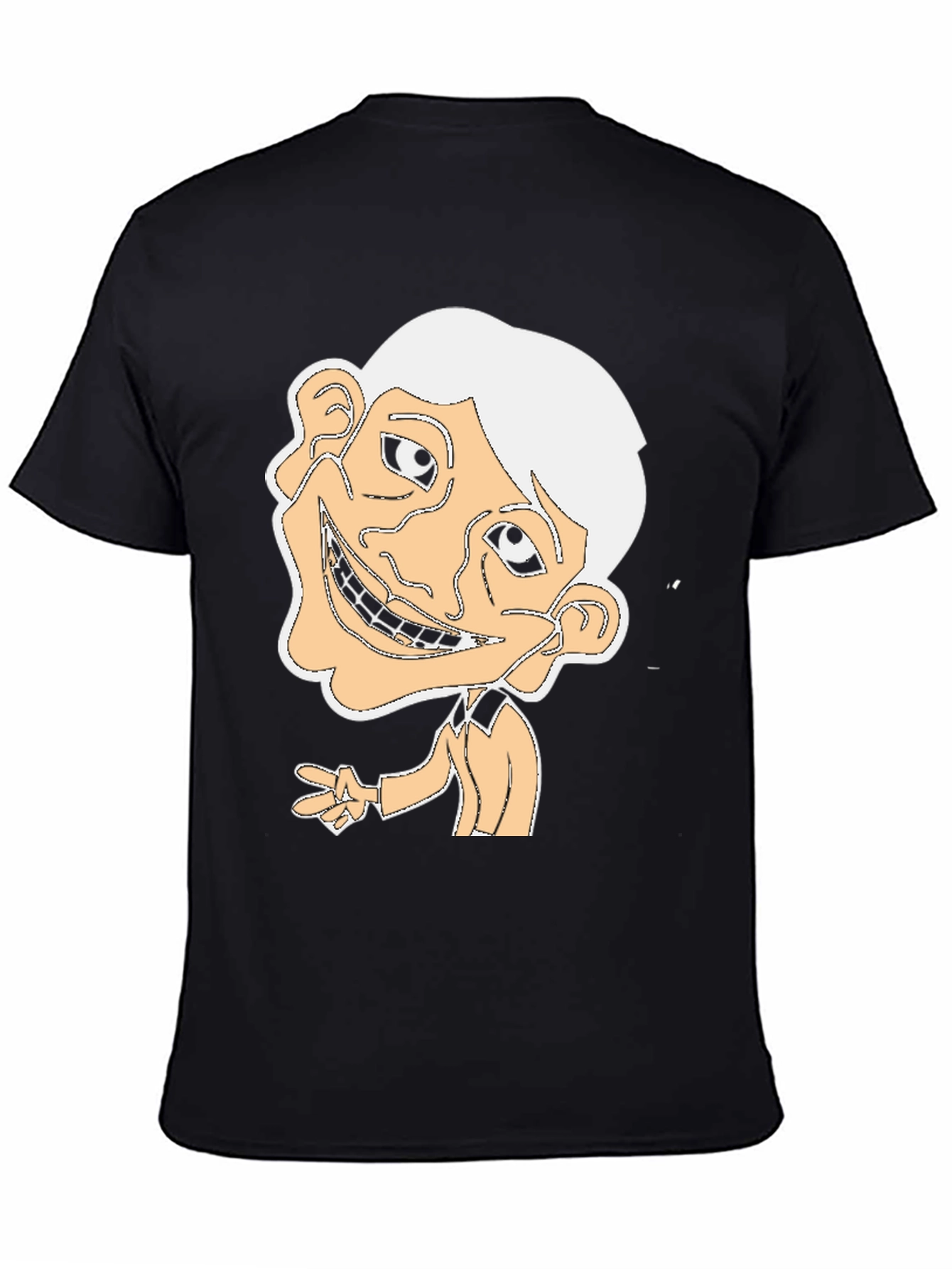 Troll Face Graphic Tee - Black Cotton Shirt