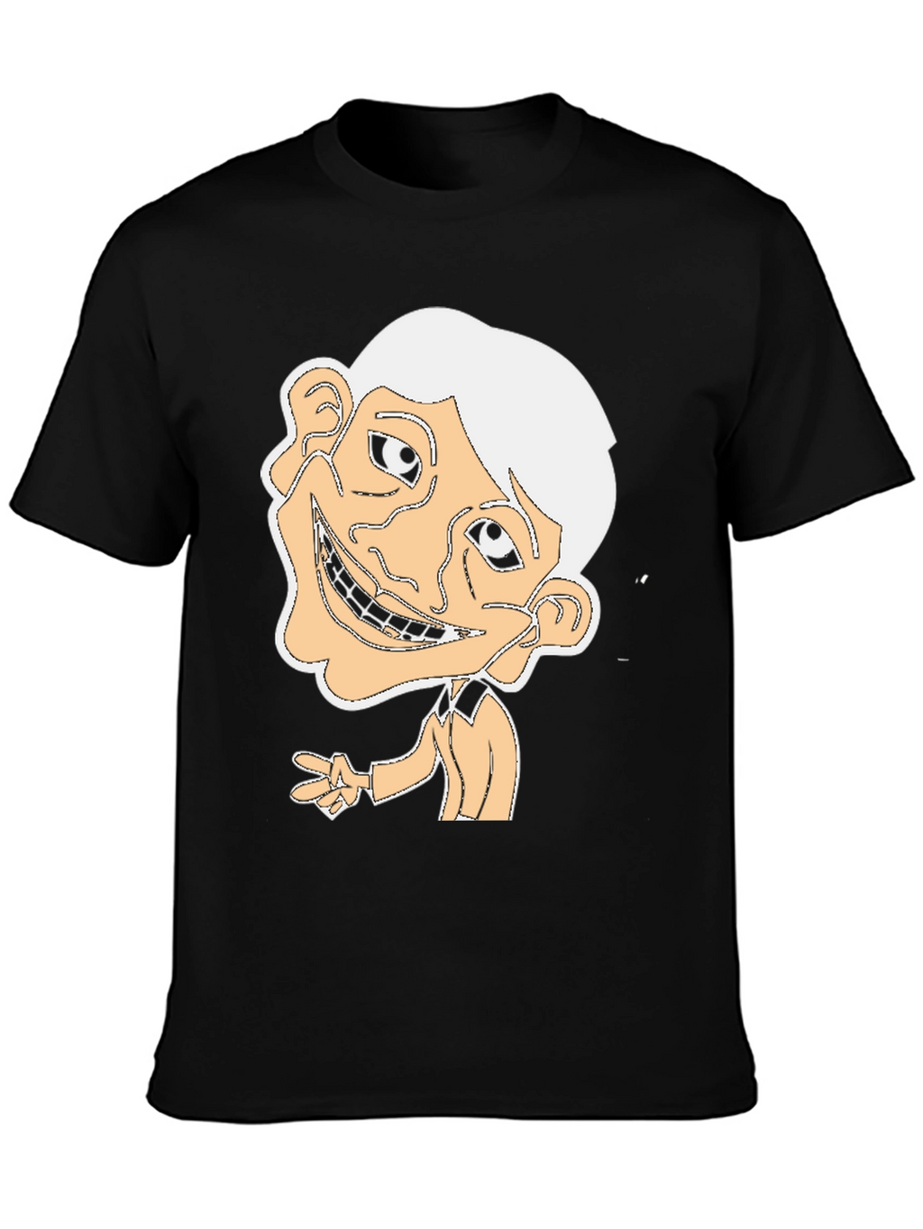 Troll Face Graphic Tee - Black Cotton Shirt
