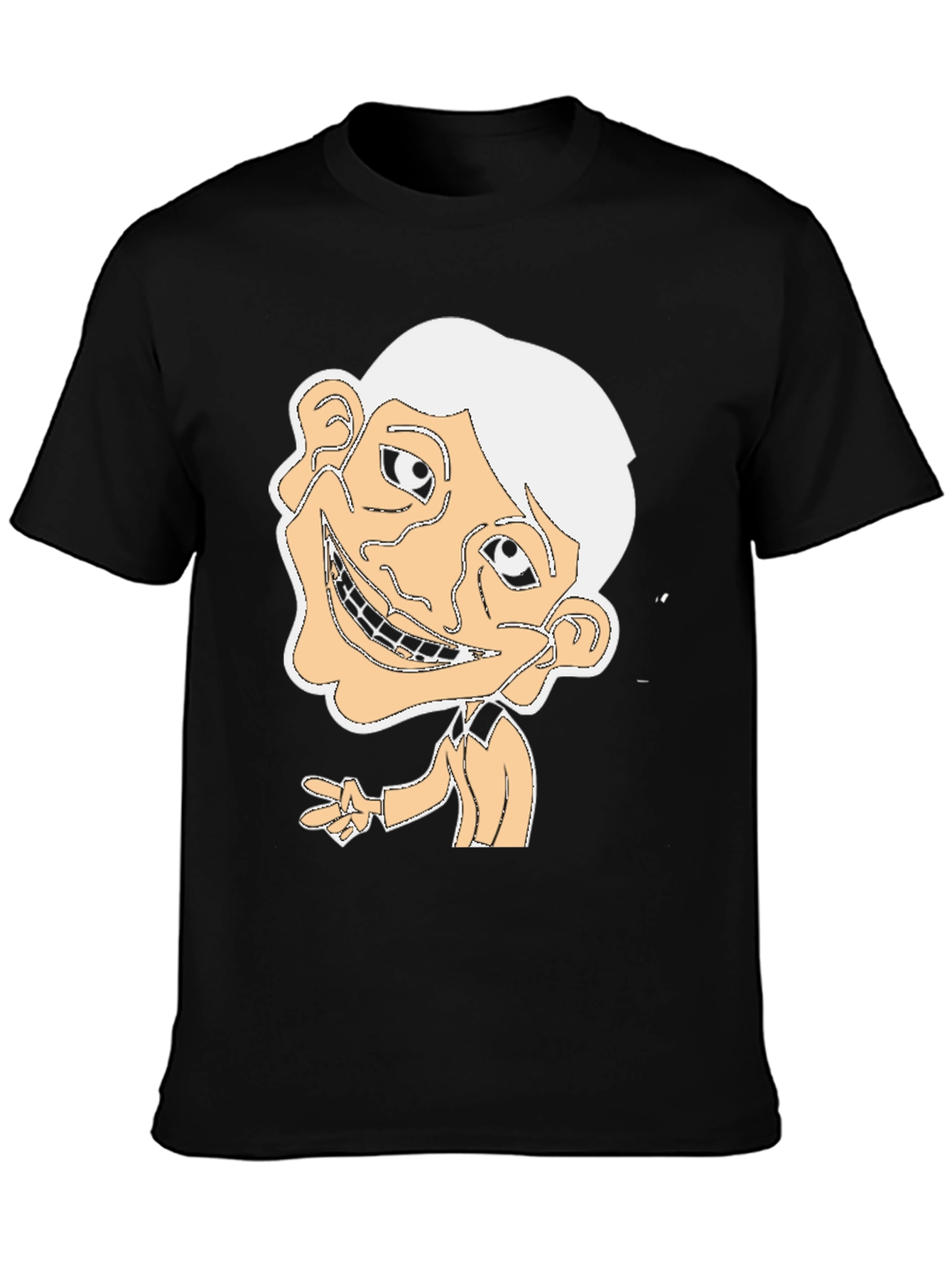 Troll Face Graphic Tee - Black Cotton Shirt