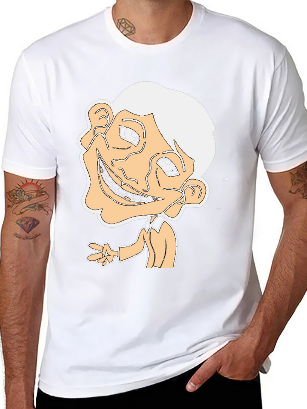 Troll Face Graphic Tee - Black Cotton Shirt