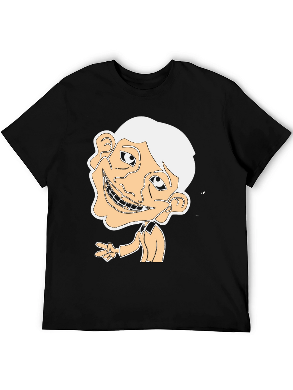 Troll Face Graphic Tee - Black Cotton Shirt