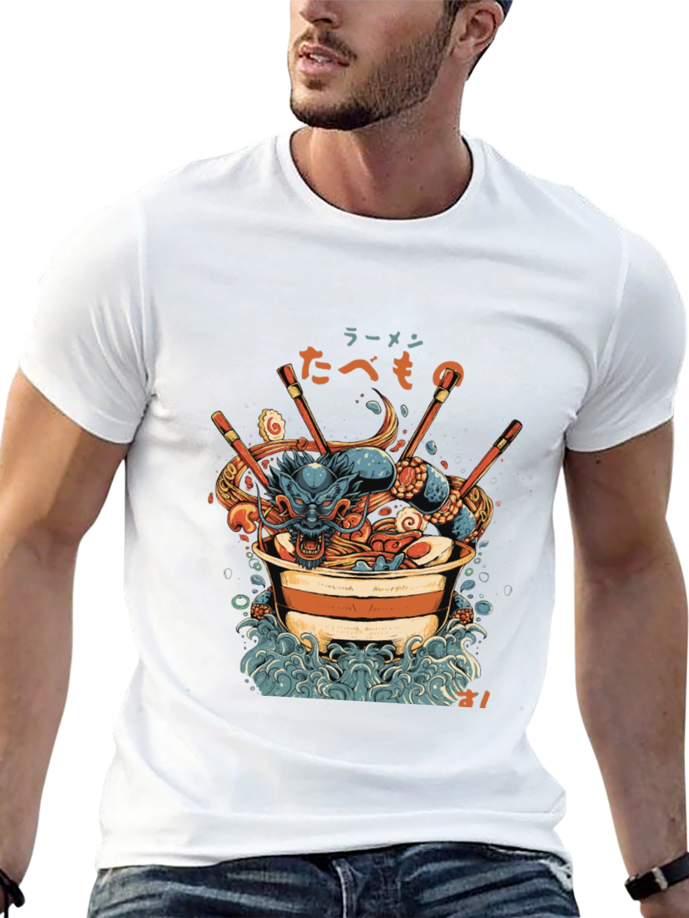 Dragon Ramen Graphic Tee - Unique Design