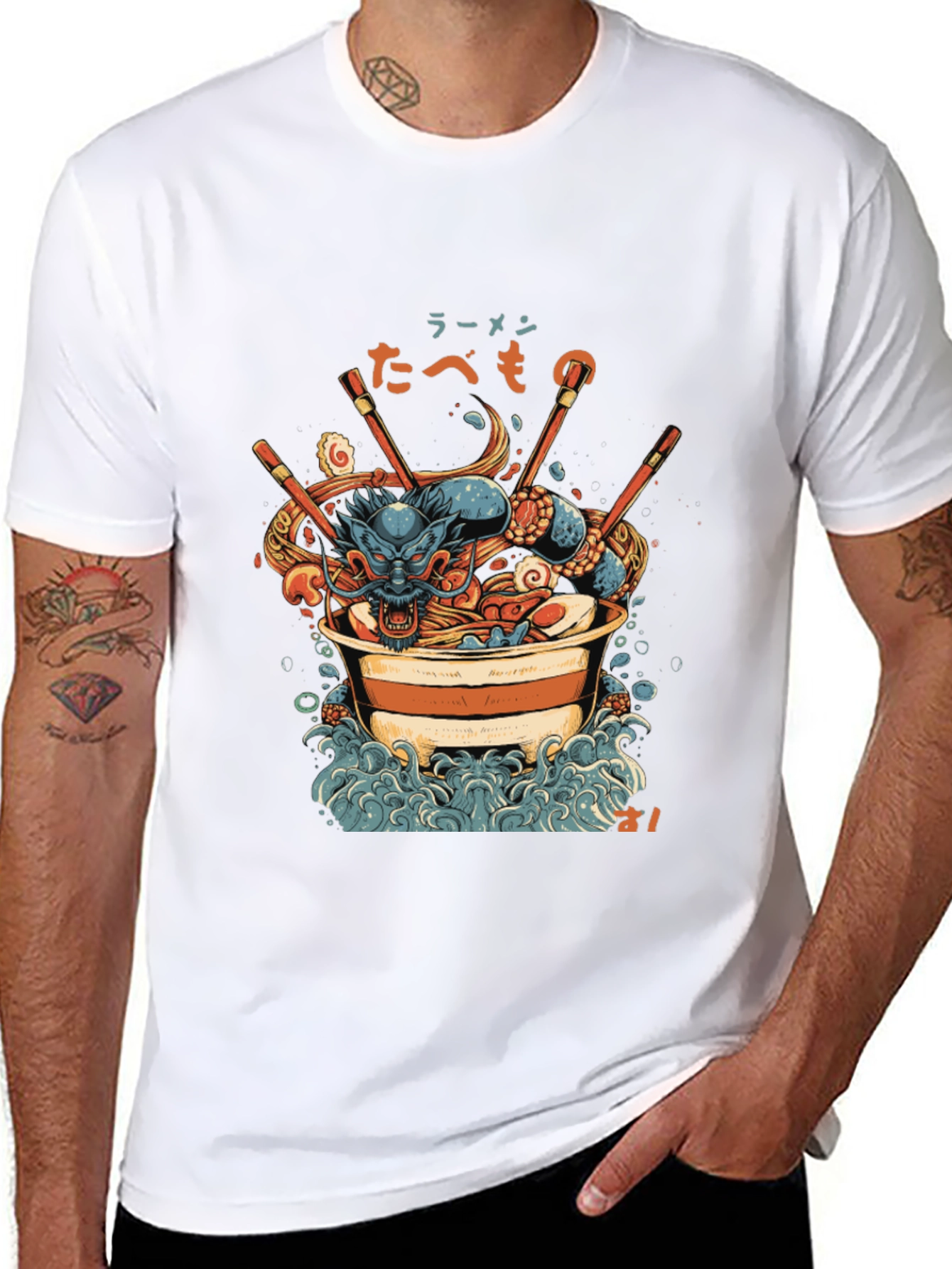 Dragon Ramen Graphic Tee - Unique Design