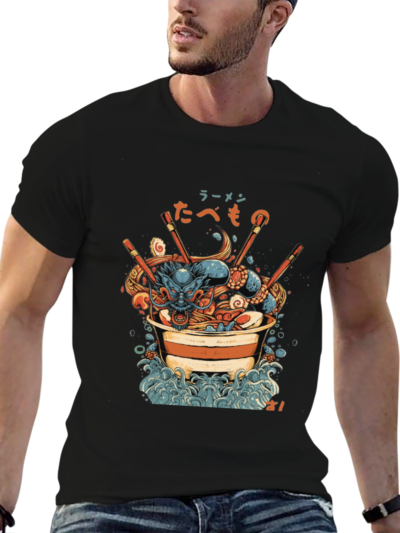 Dragon Ramen Graphic Tee - Unique Design