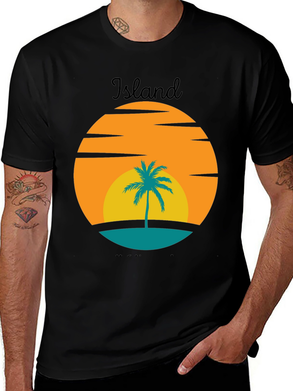 Island Sunset Graphic Tee - Tropical Vibe
