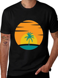 Island Sunset Graphic Tee - Tropical Vibe