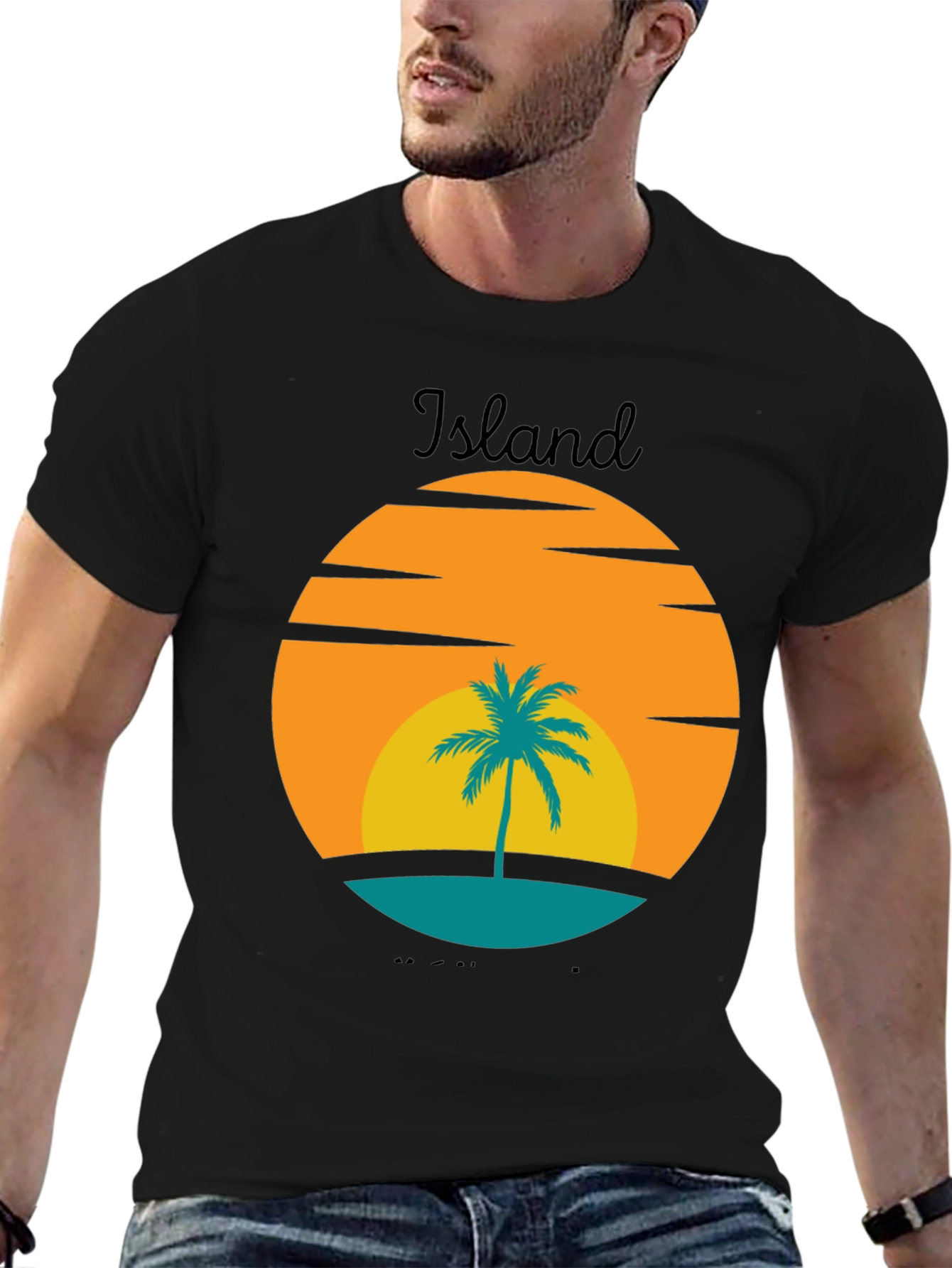 Island Sunset Graphic Tee - Tropical Vibe
