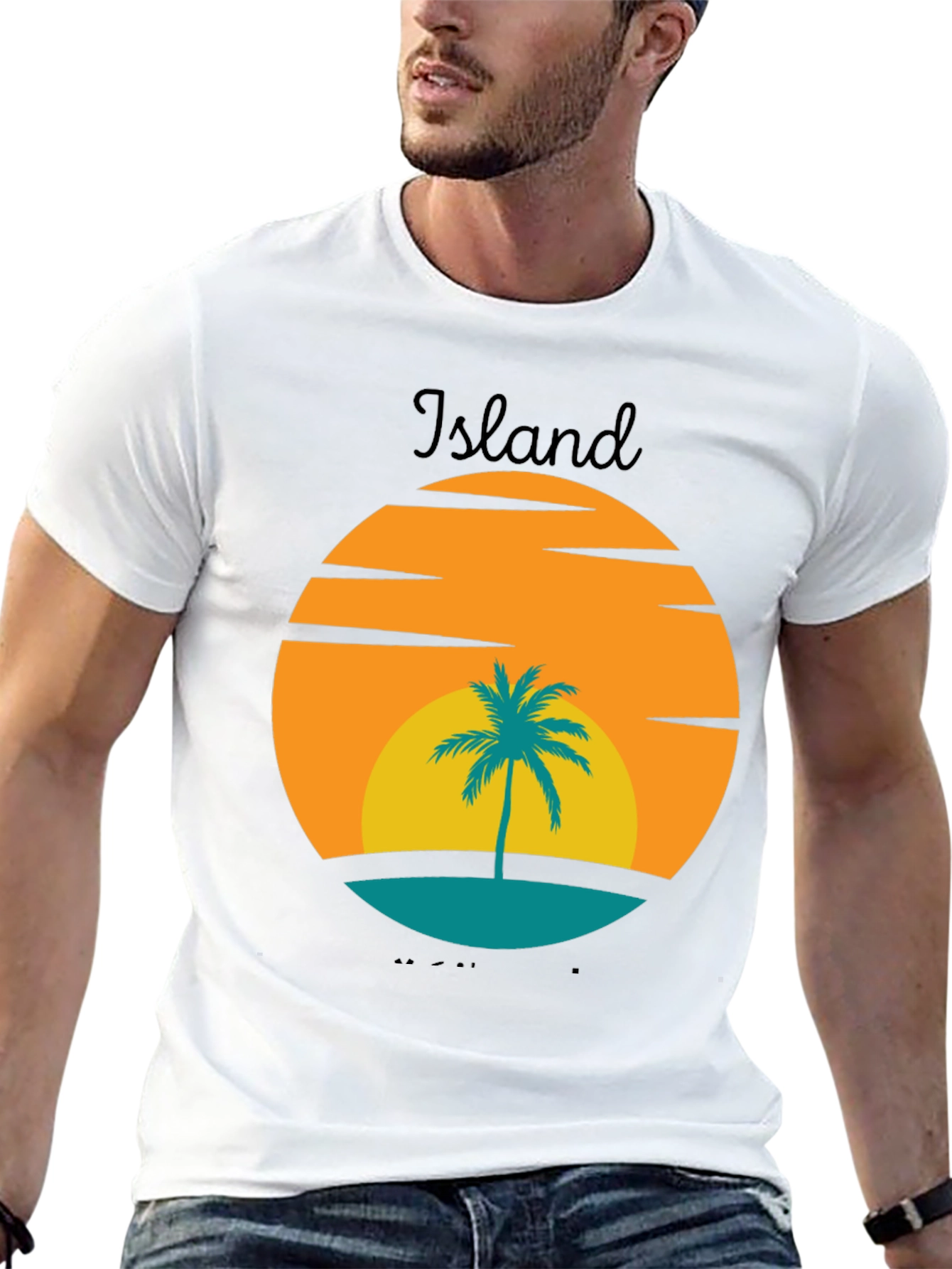Island Sunset Graphic Tee - Tropical Vibe