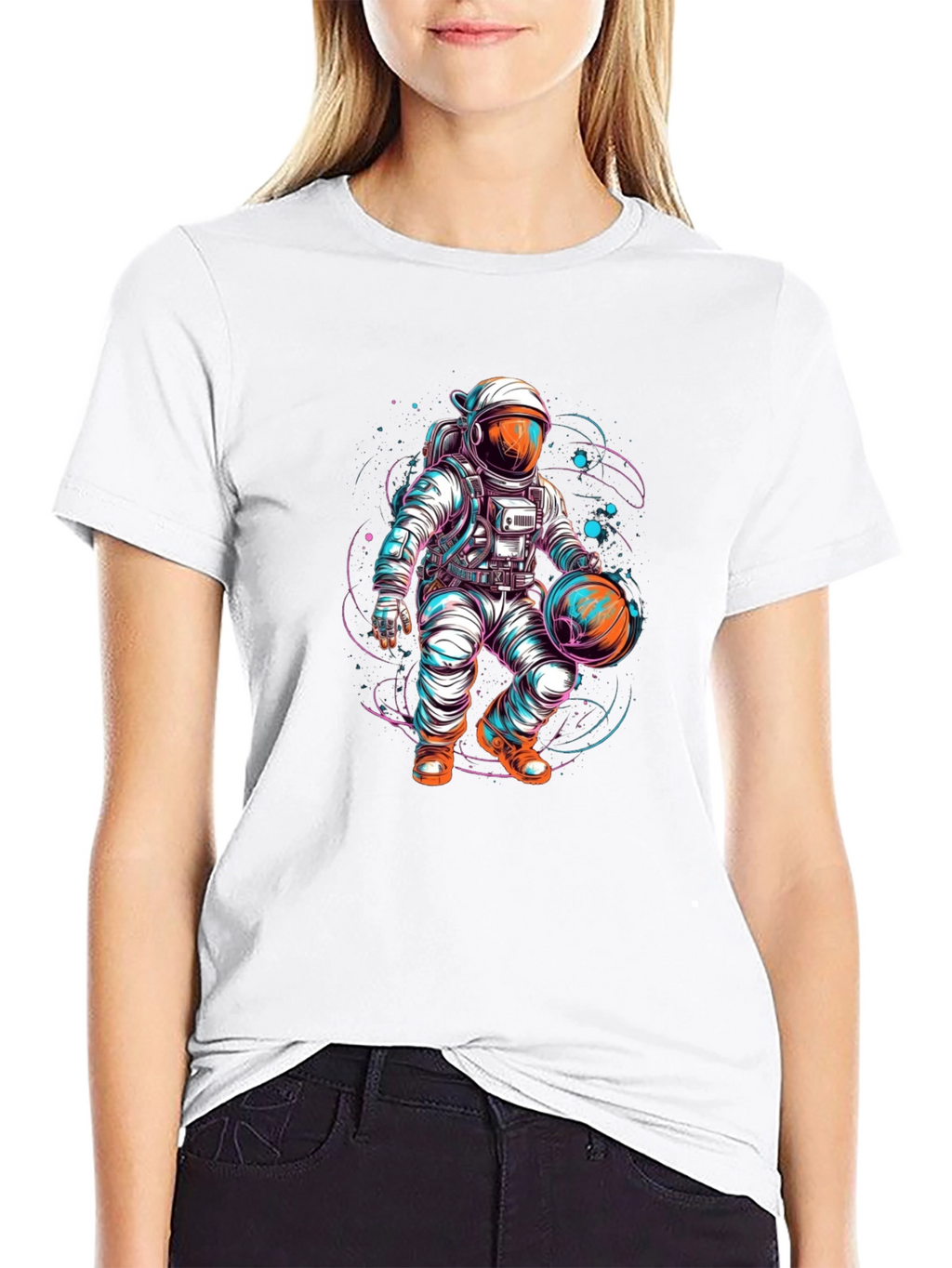 Astronaut Basketball Graphic Tee