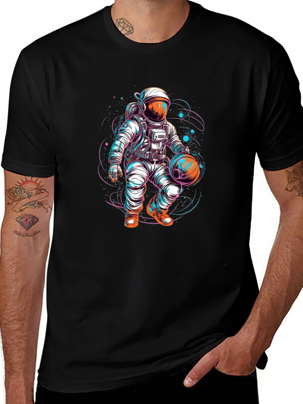 Astronaut Basketball Graphic Tee
