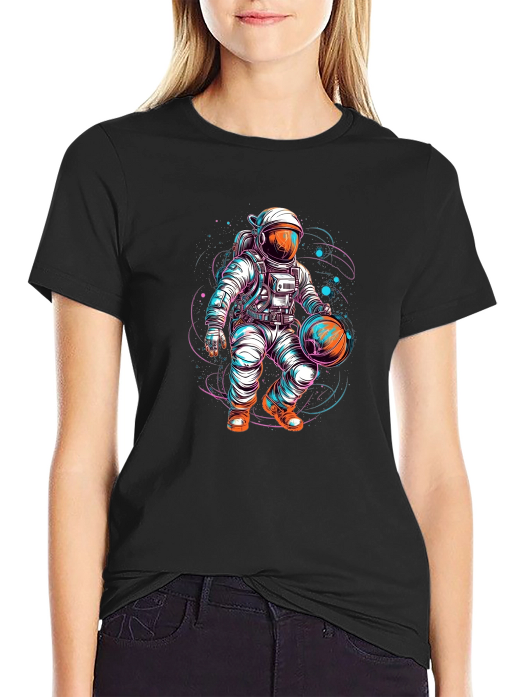 Astronaut Basketball Graphic Tee