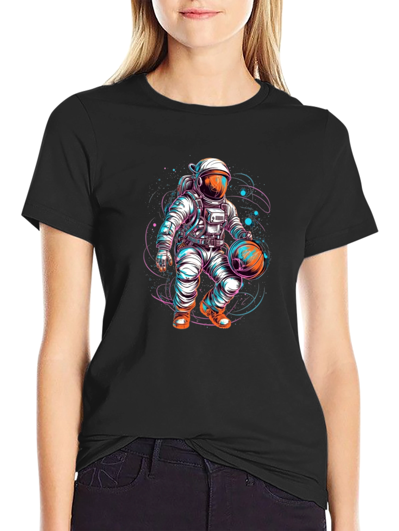 Astronaut Basketball Graphic Tee