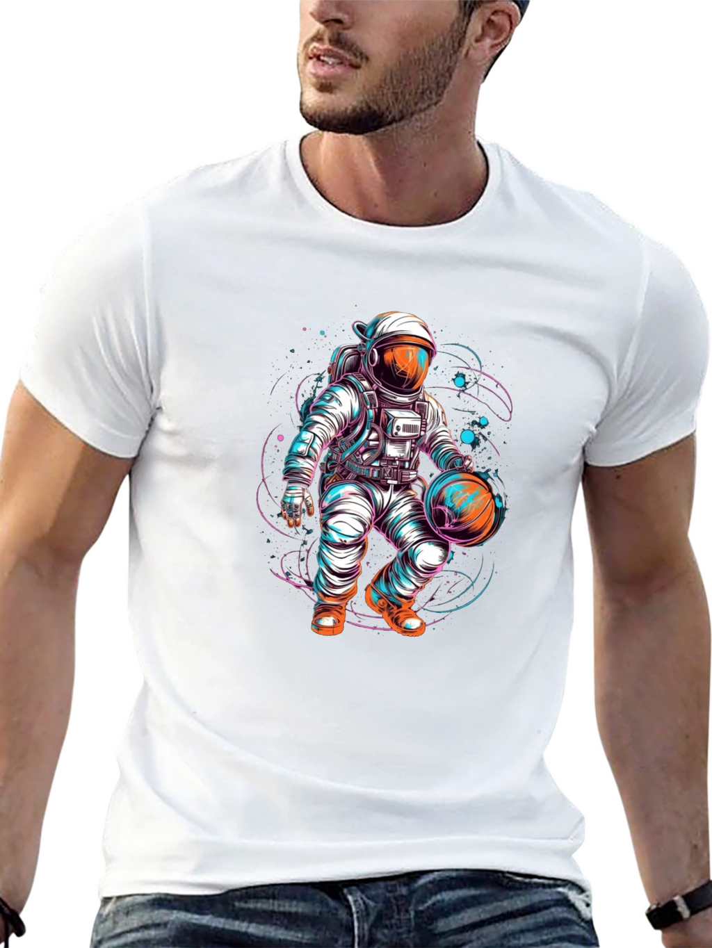 Astronaut Basketball Graphic Tee