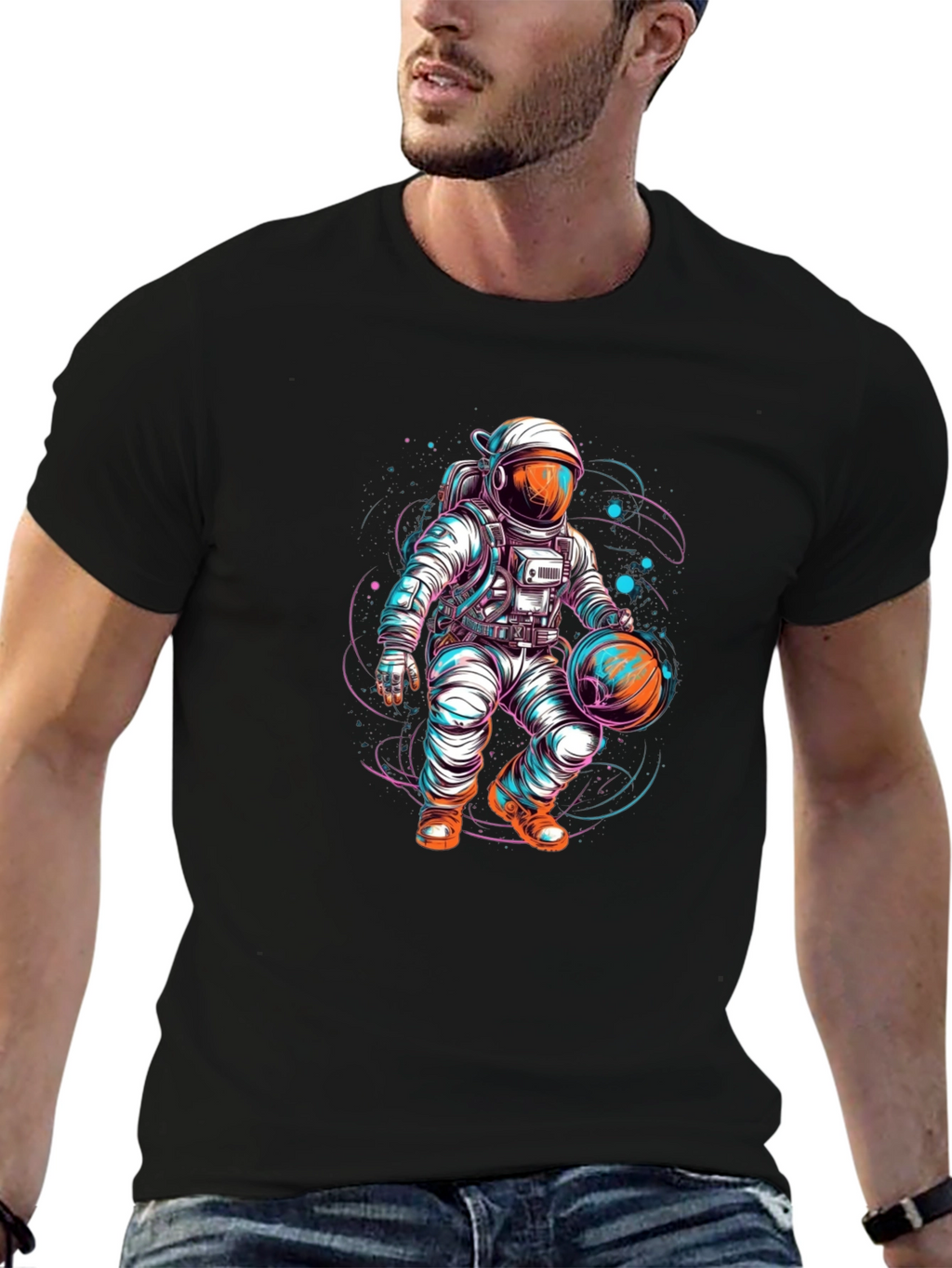 Astronaut Basketball Graphic Tee