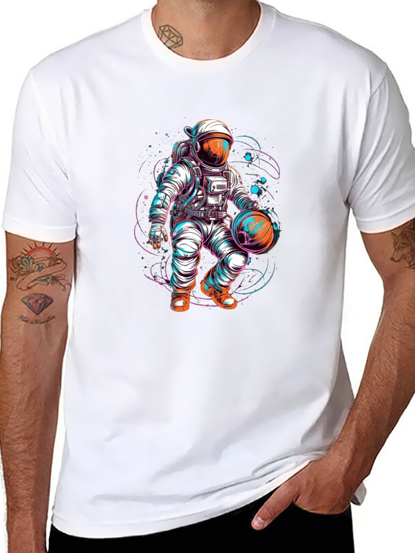 Astronaut Basketball Graphic Tee