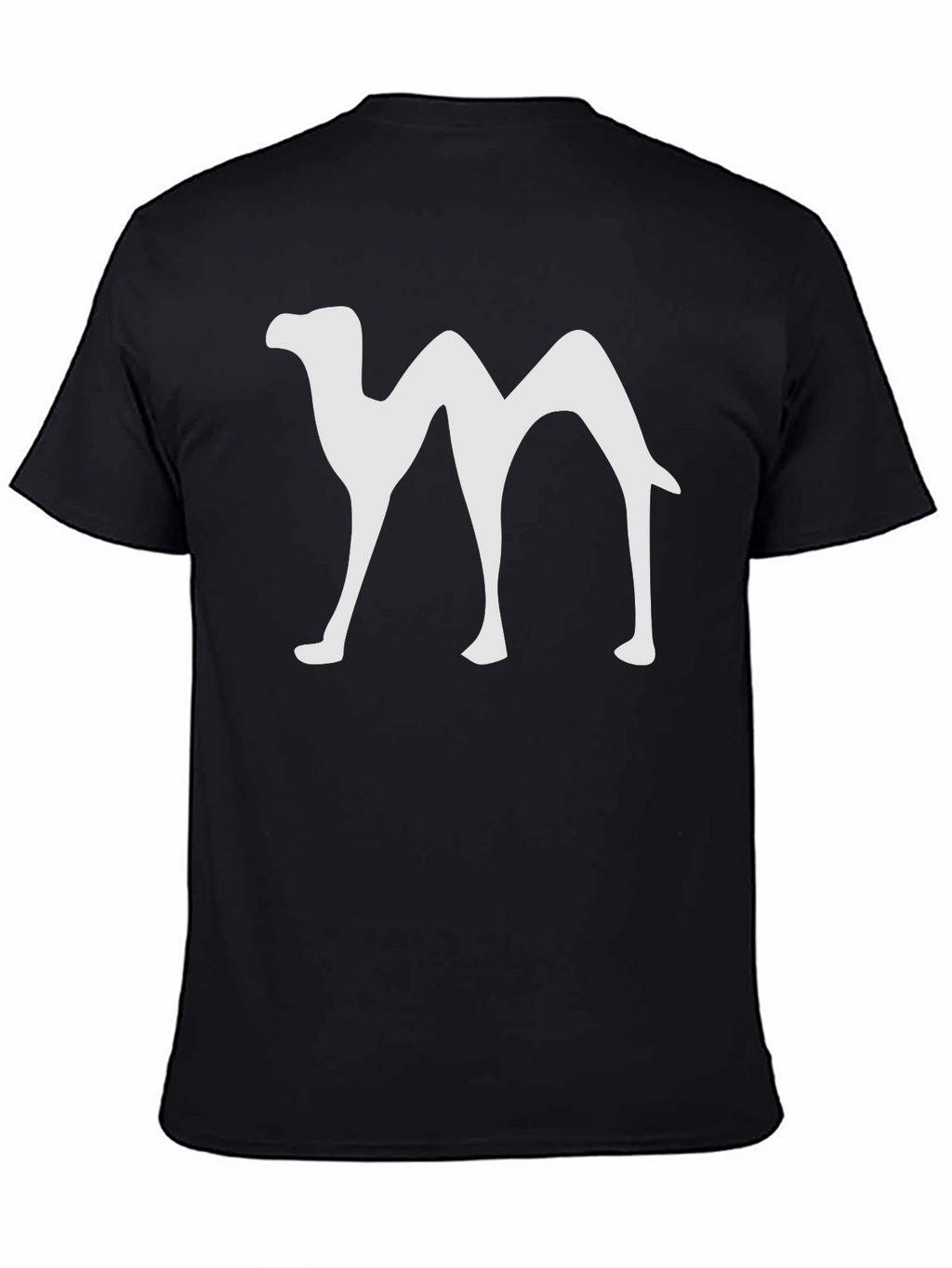 Camel Silhouette Graphic T-Shirt - Black Cotton Blend