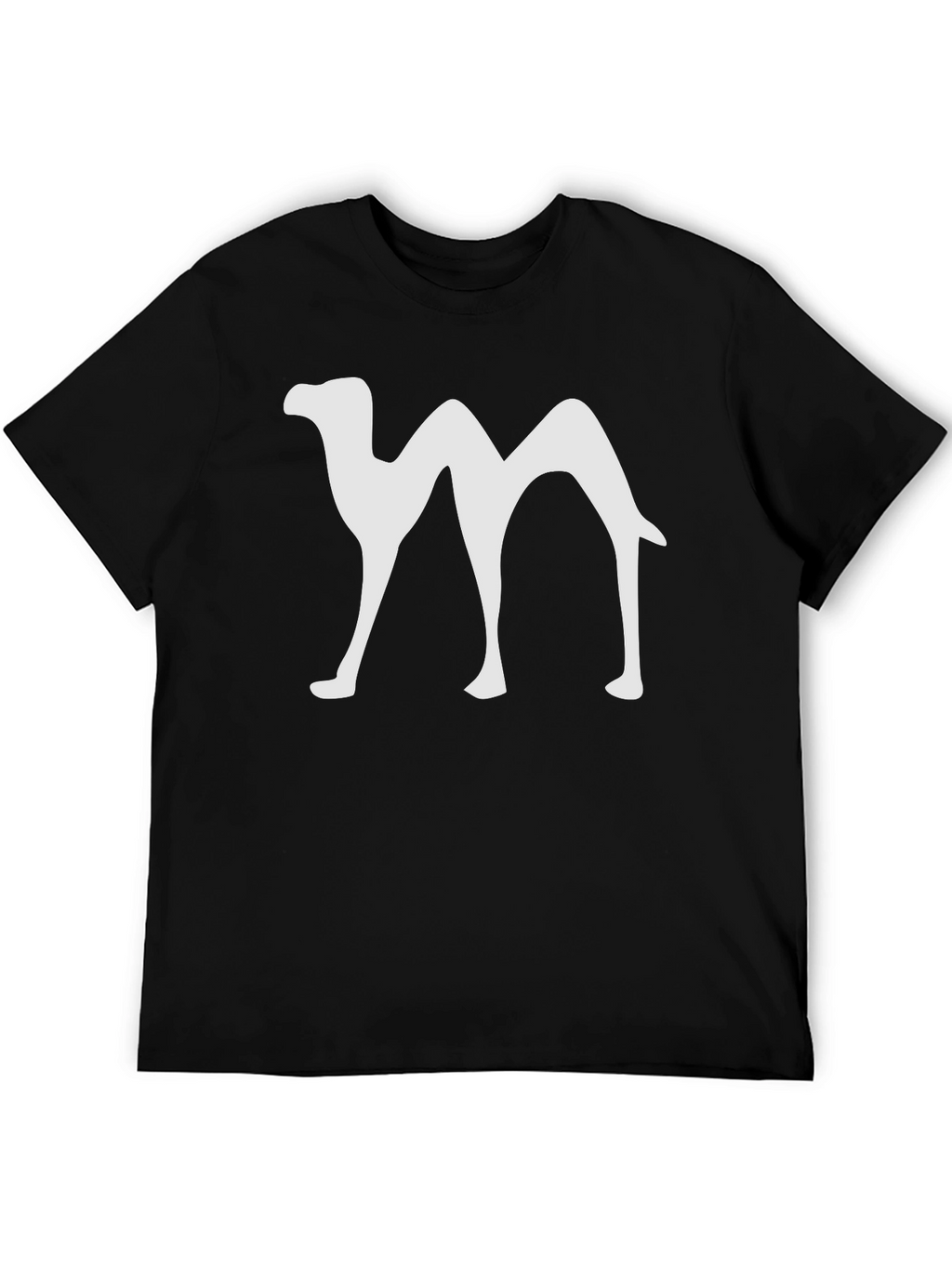 Camel Silhouette Graphic T-Shirt - Black Cotton Blend