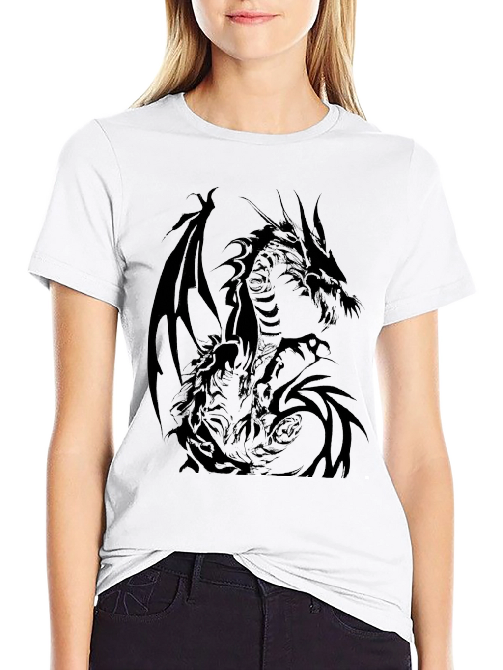 Dragon Graphic T-Shirt - Mens Black Tee