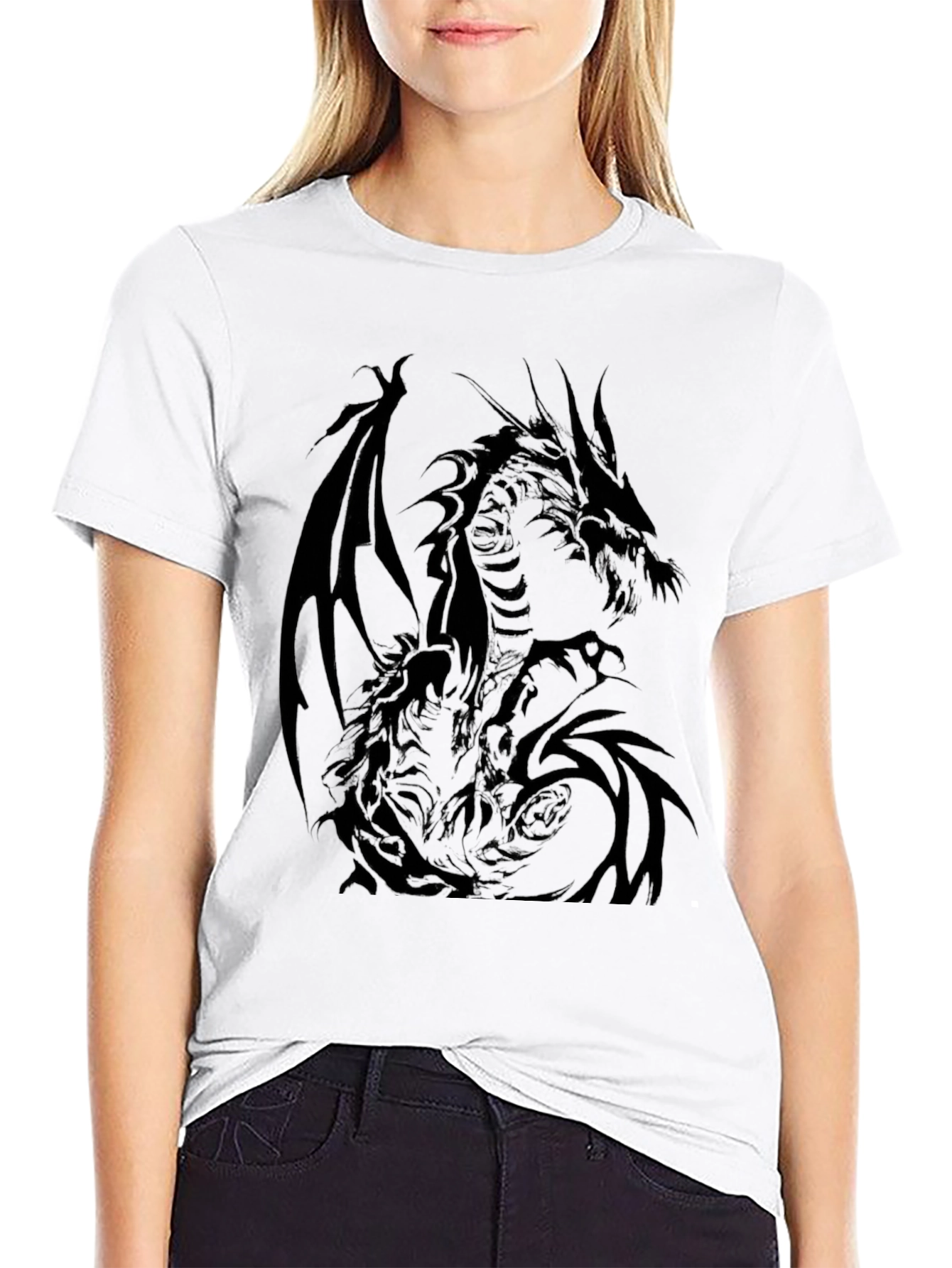 Dragon Graphic T-Shirt - Mens Black Tee