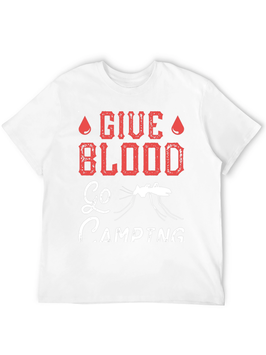 Give Blood Go Camping Graphic T-Shirt