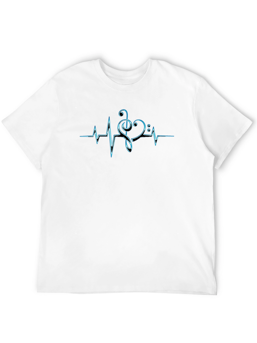 Music Heartbeat T-Shirt - Black