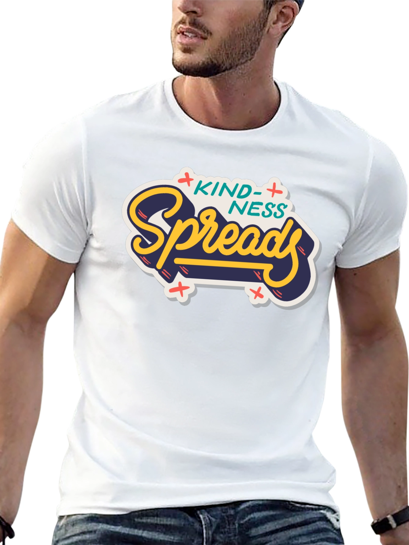 Kindness Spreads Graphic Tee - Black Casual T-Shirt