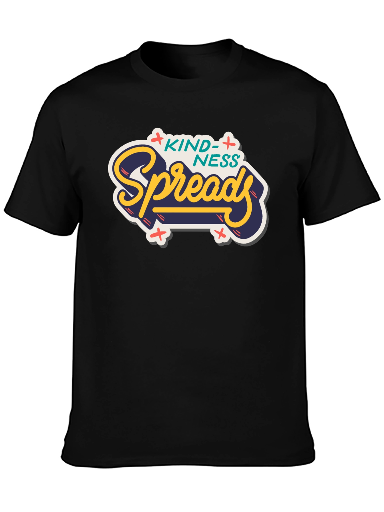 Kindness Spreads Graphic Tee - Black Casual T-Shirt