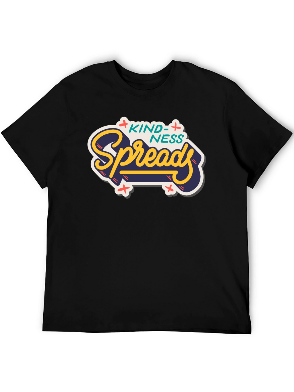 Kindness Spreads Graphic Tee - Black Casual T-Shirt