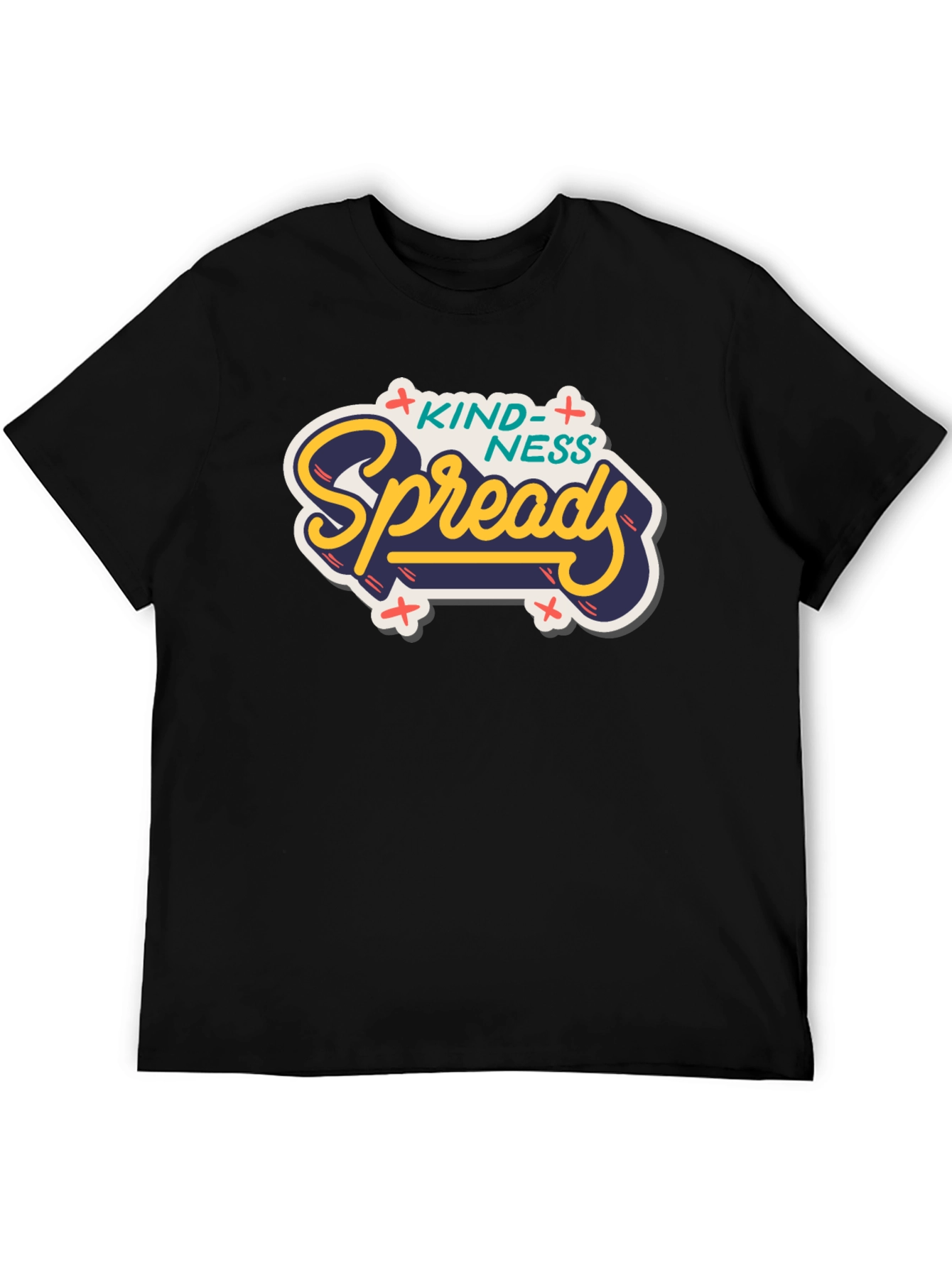 Kindness Spreads Graphic Tee - Black Casual T-Shirt