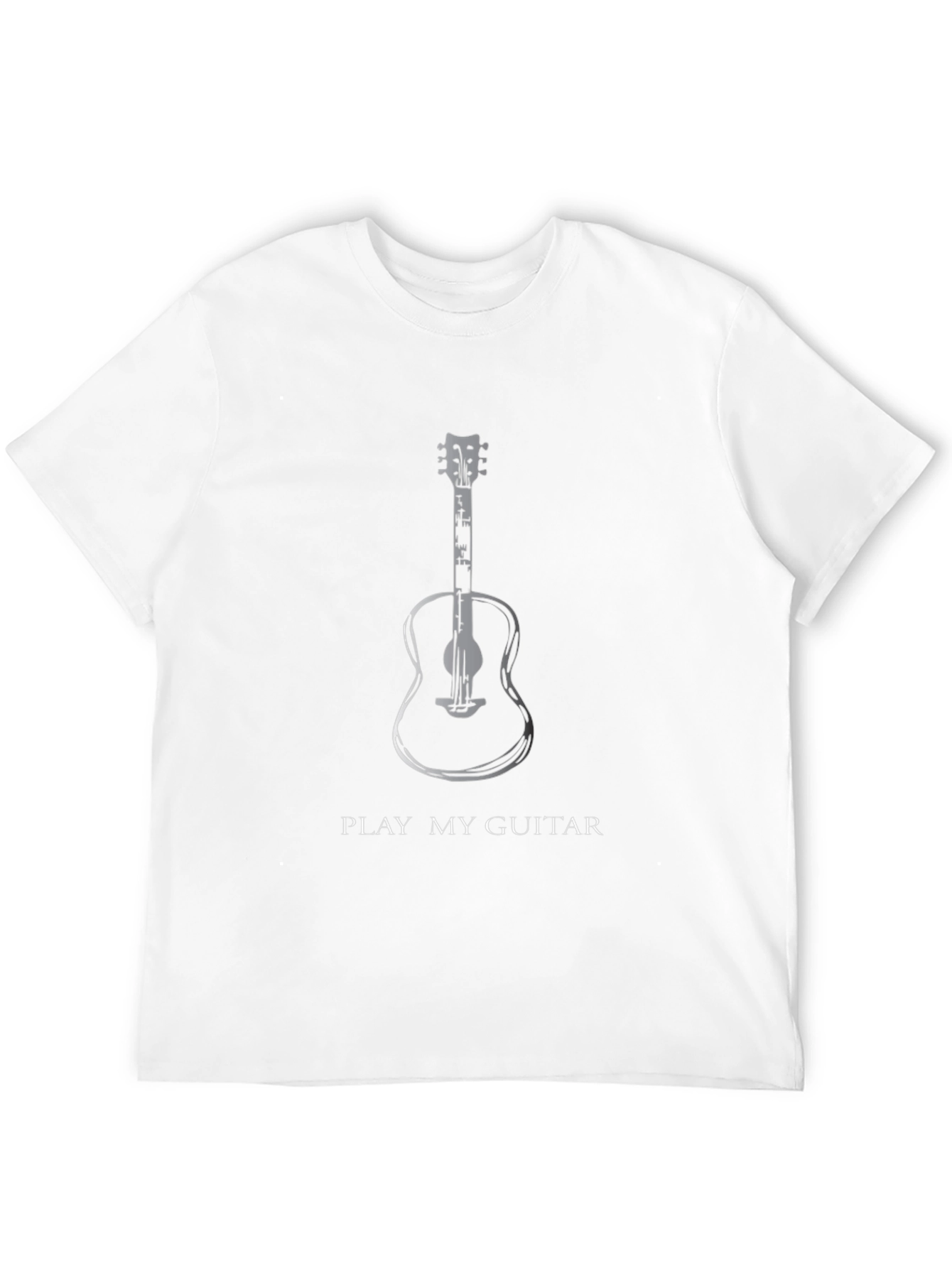 Play My Guitar Graphic Tee - Black Cotton T-Shirt