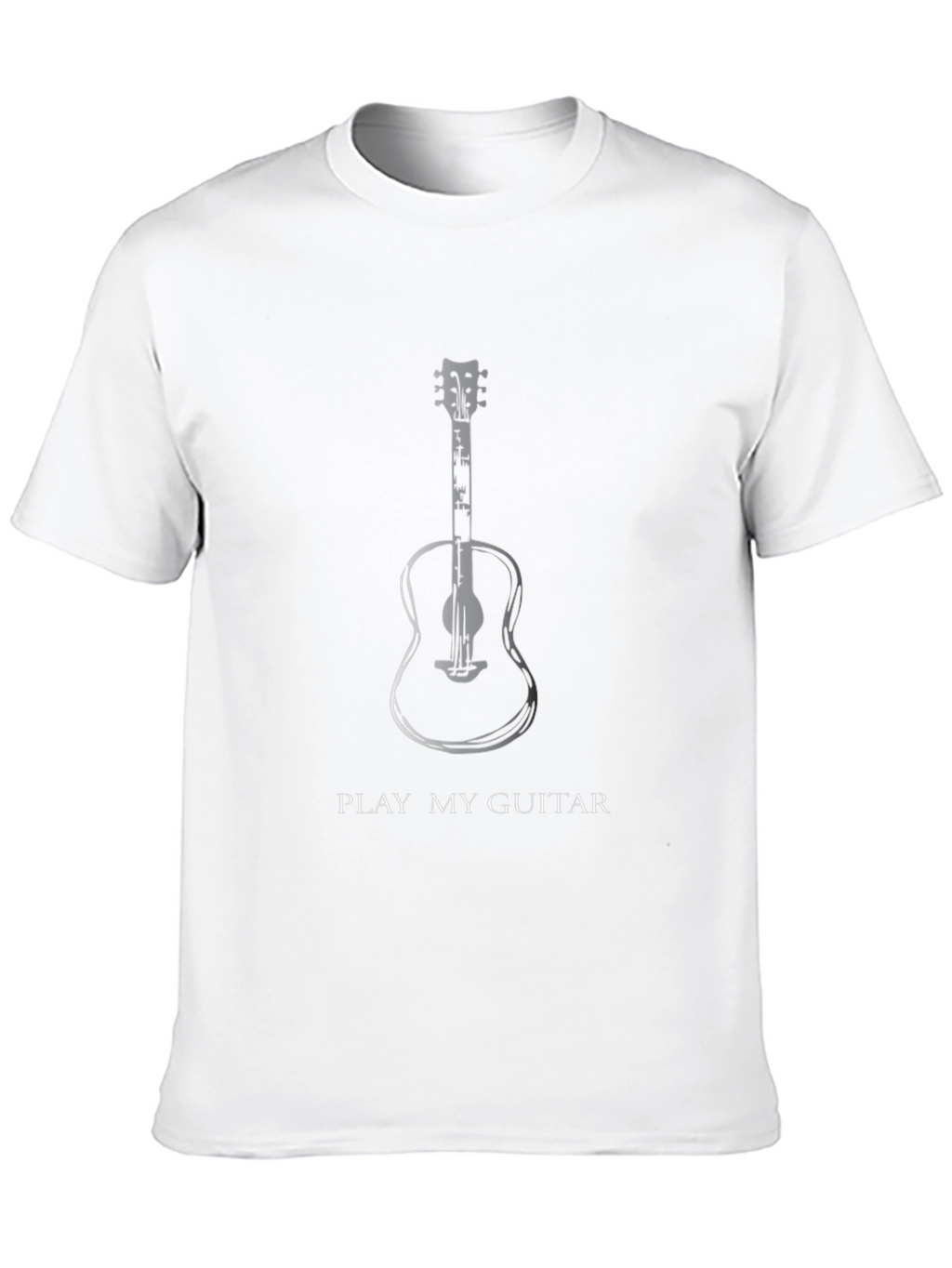 Play My Guitar Graphic Tee - Black Cotton T-Shirt